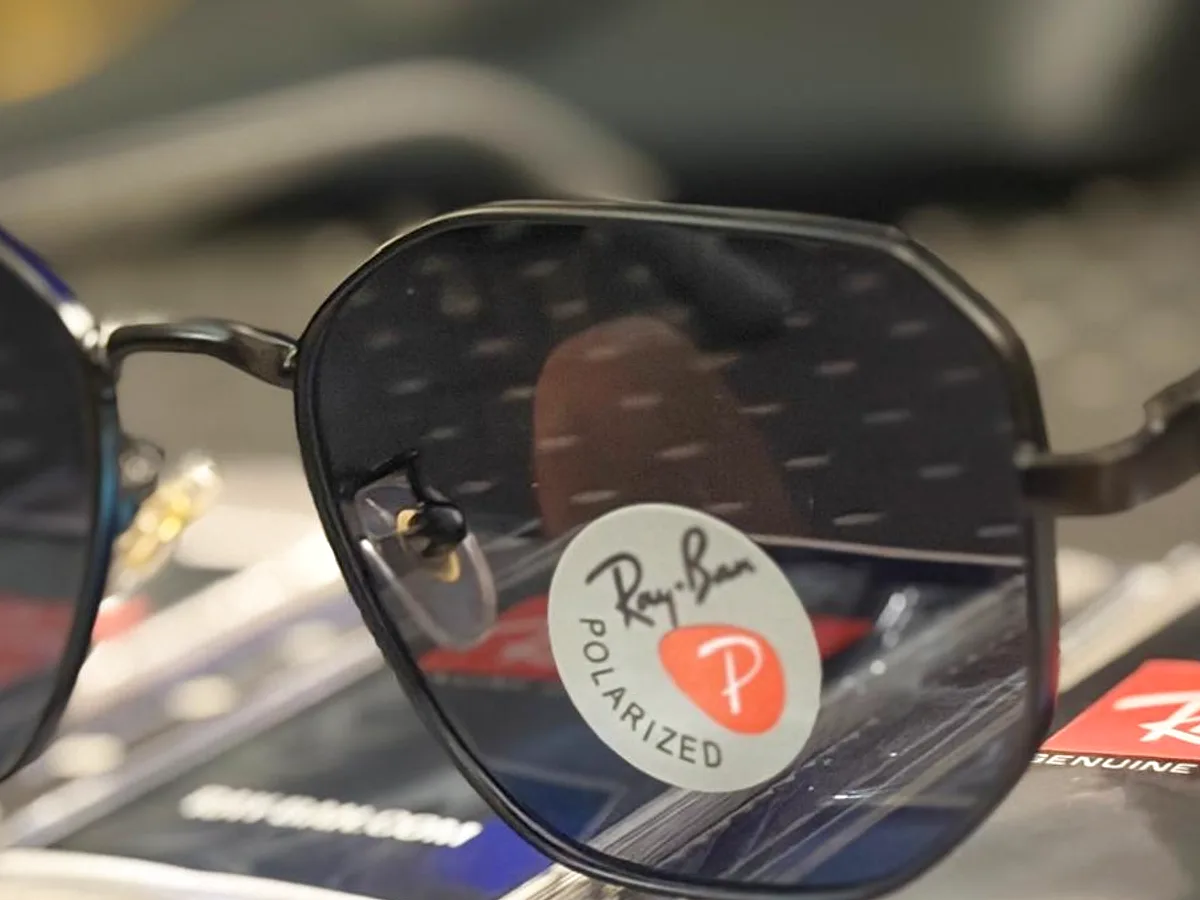 Ray-Ban gunmetal hexagonal frame